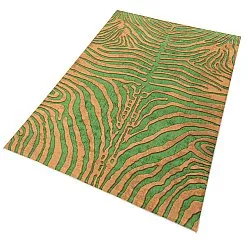 Wilton rug - Zebra (green/orange)