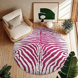 Round rug - Zebra (pink)