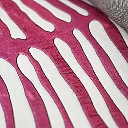 Round rug - Zebra (pink)