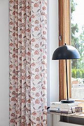 Curtains - Cotton curtain Wreath (pink)