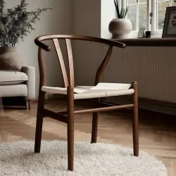 Chair - Alta (walnut/beige) - 2 pcs