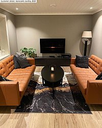 Wilton rug - Padova (black/white/gold)