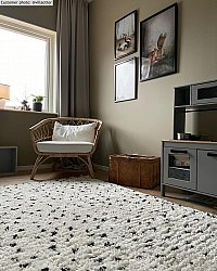 Shaggy rugs - Capri (black/beige)