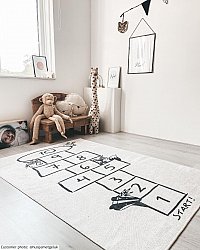 Childrens rugs - Hopscotch Animals (white)
