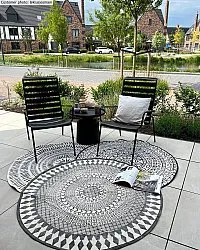 Round rug - Brussels Diamond (black)