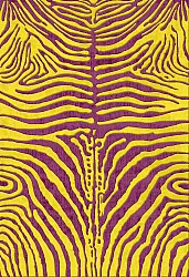 Wilton rug - Zebra (yellow/purple)