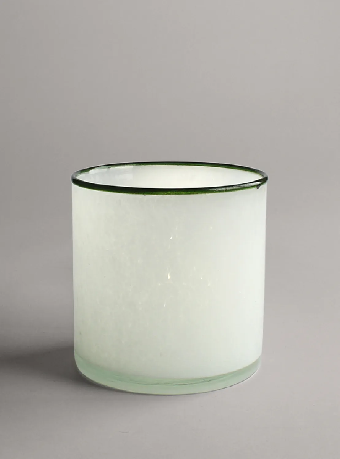 Candle holder M - Harmony (white/dark green)