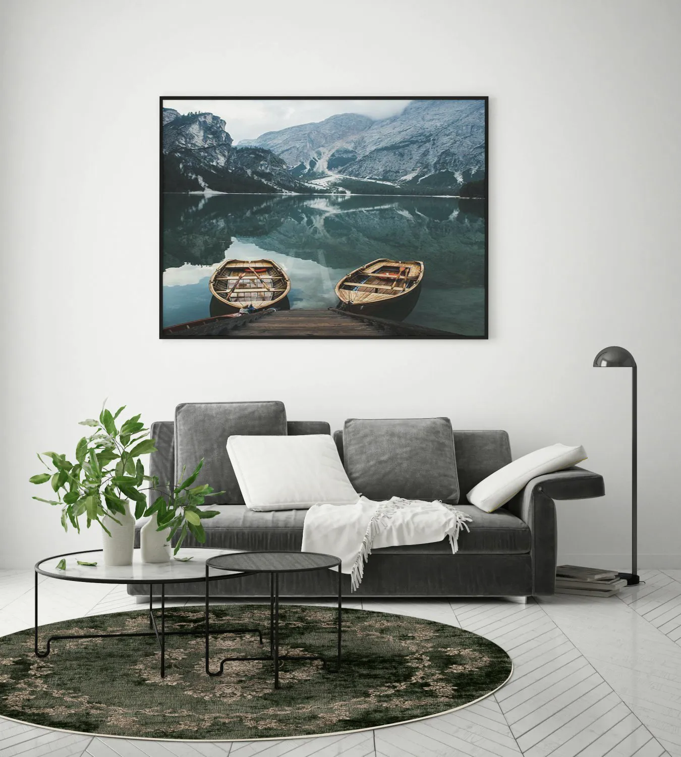 Round rug - Taknis (dark green)