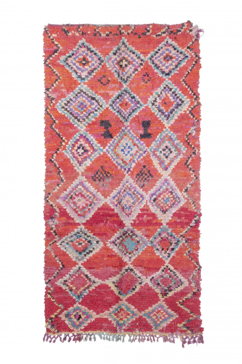 Moroccan Berber rug Boucherouite 260 x 130 cm