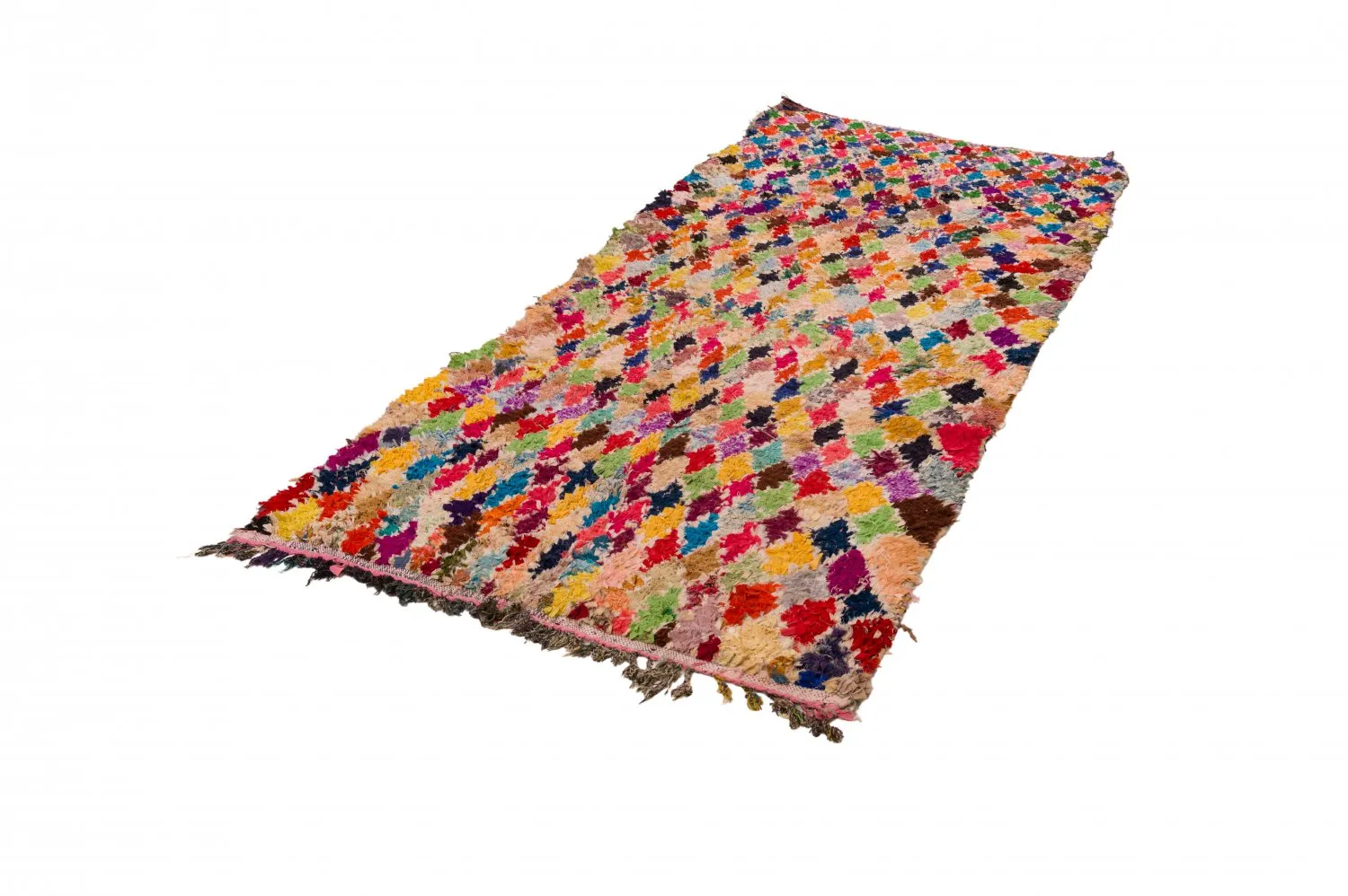 Moroccan Berber rug Boucherouite 120 x 335 cm