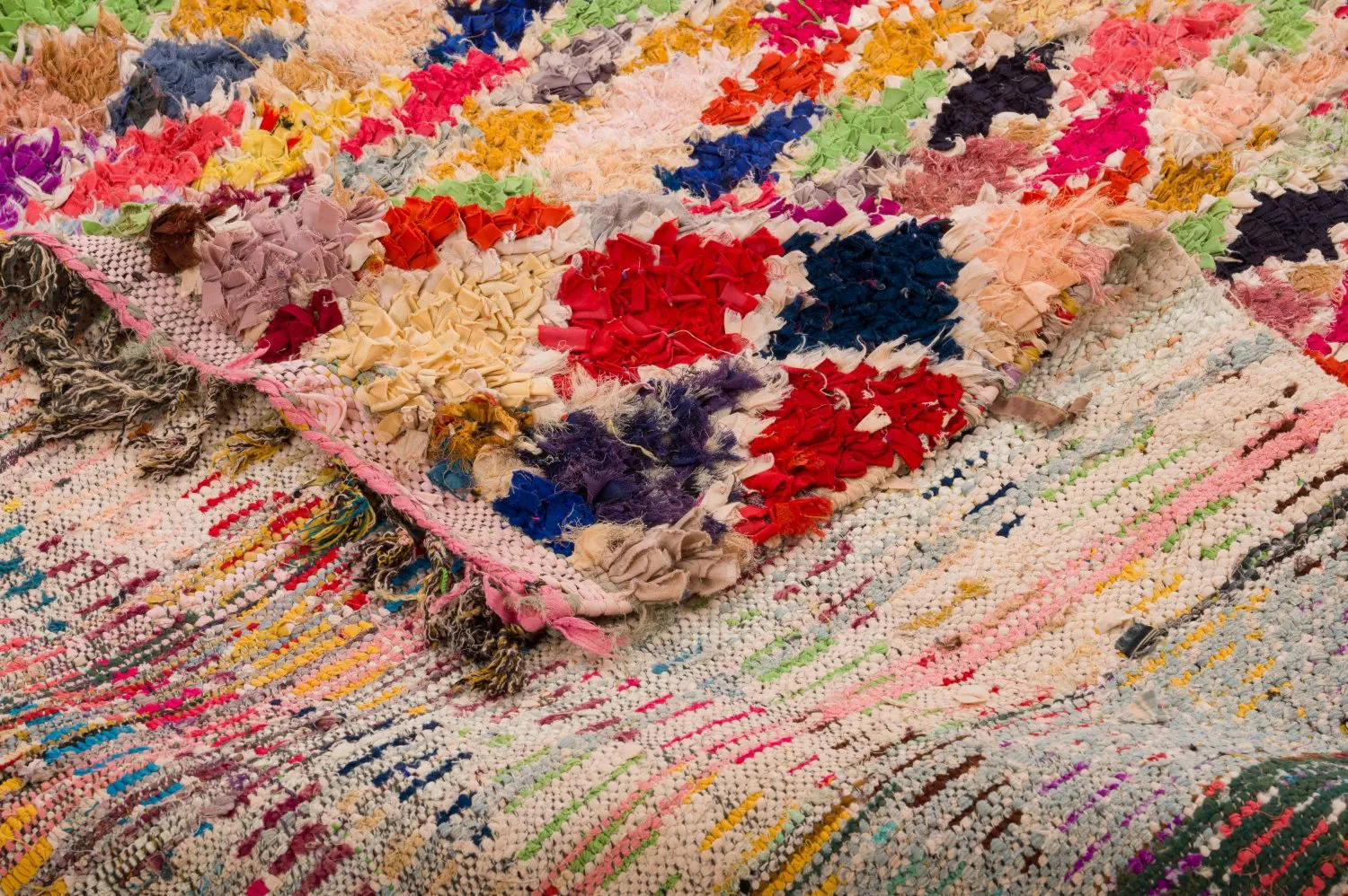 Moroccan Berber rug Boucherouite 120 x 335 cm