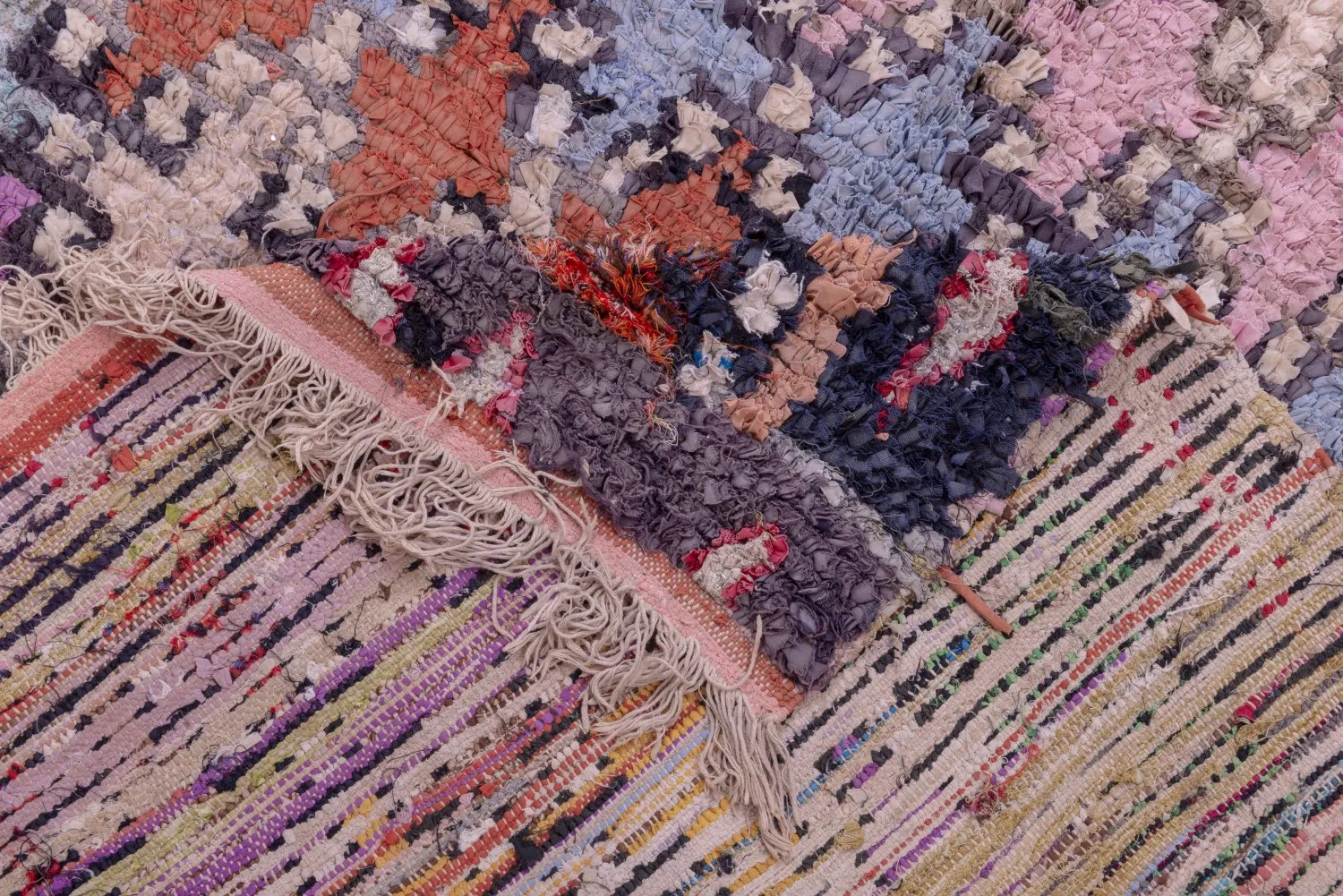 Moroccan Berber rug Boucherouite 270 x 145 cm