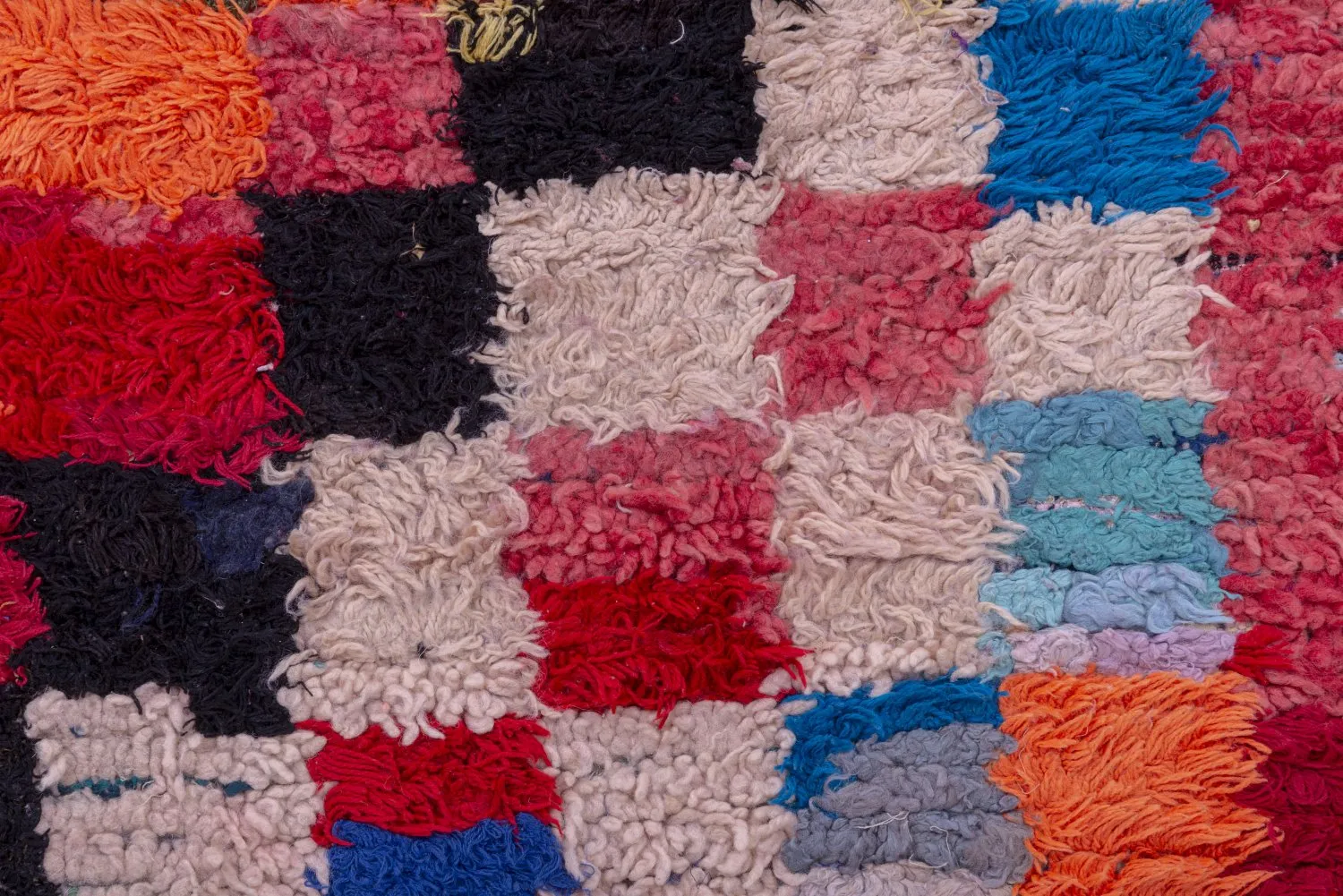 Moroccan Berber rug Boucherouite 240 x 140 cm