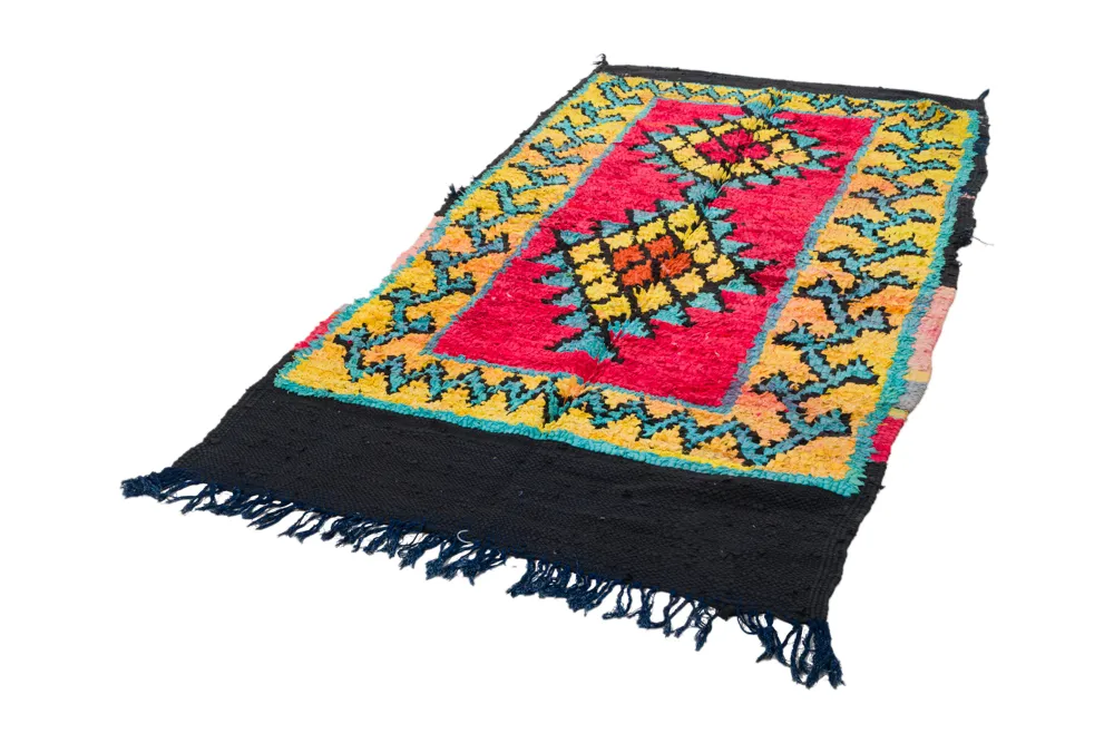 Moroccan Berber rug Boucherouite 260 x 135 cm