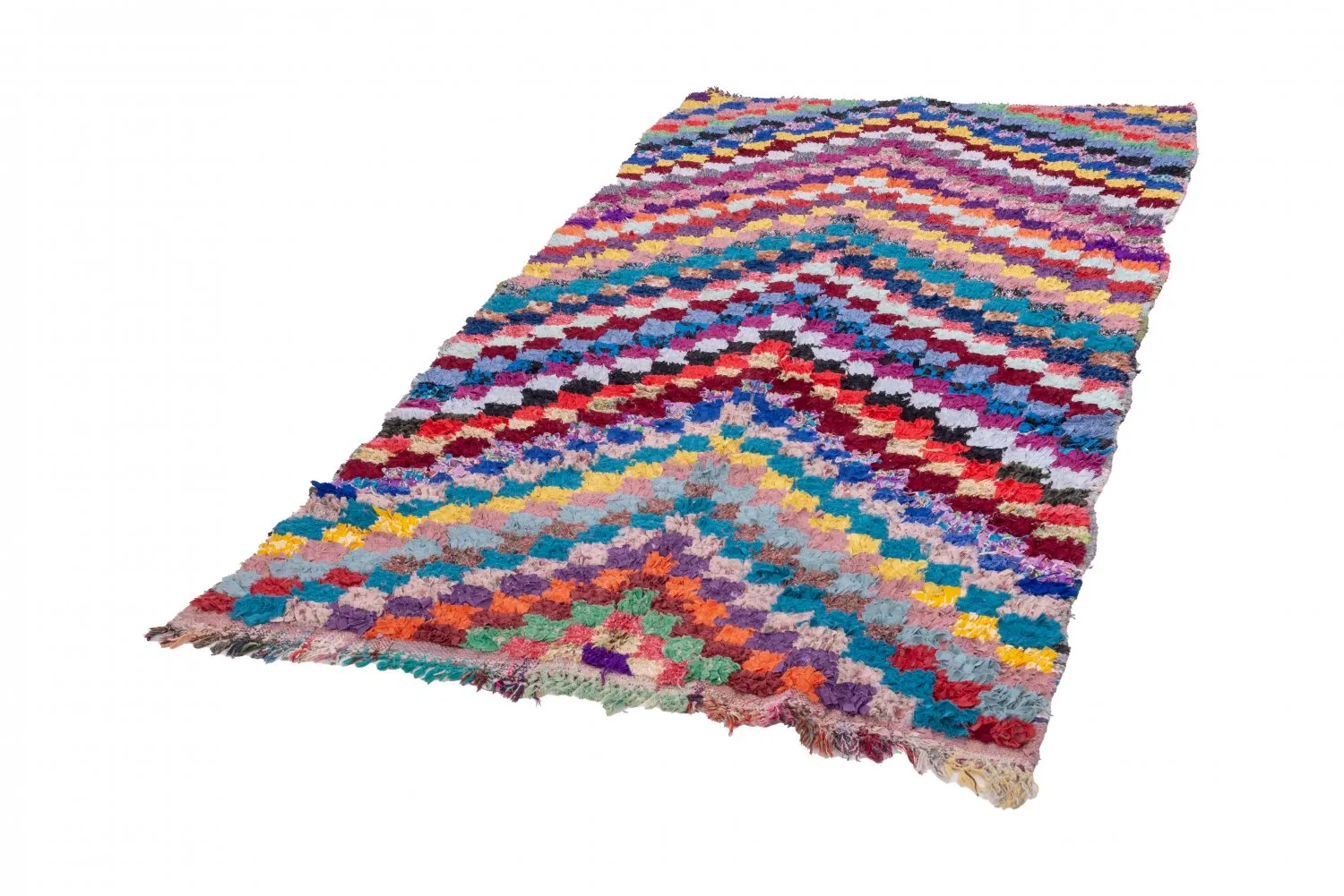 Moroccan Berber rug Boucherouite 245 x 125 cm