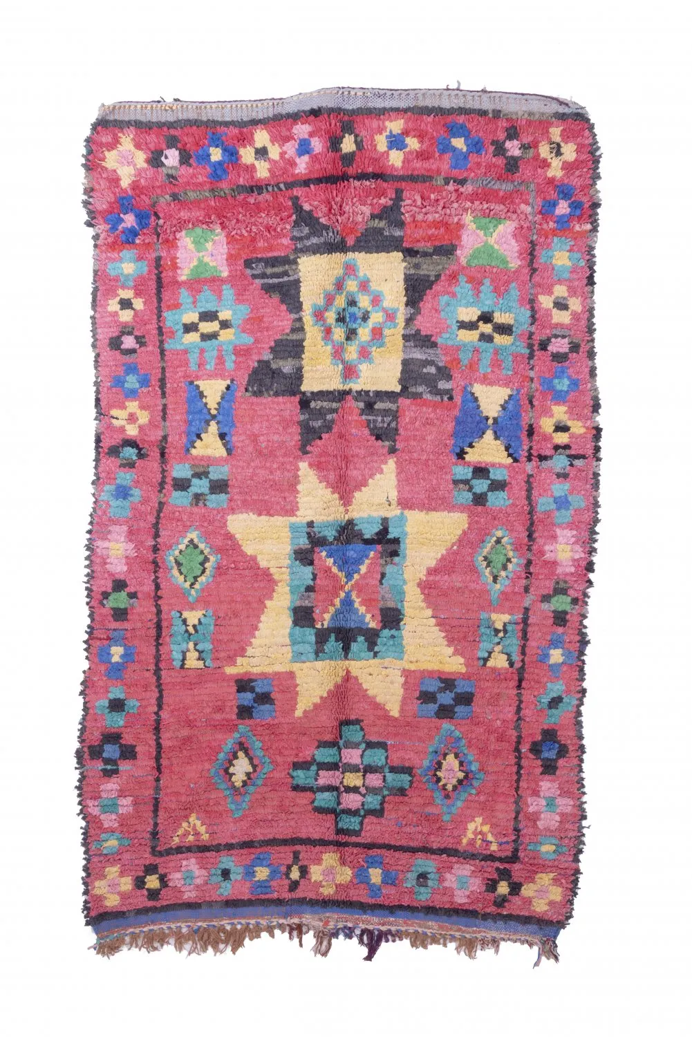 Moroccan Berber rug Boucherouite 225 x 135 cm