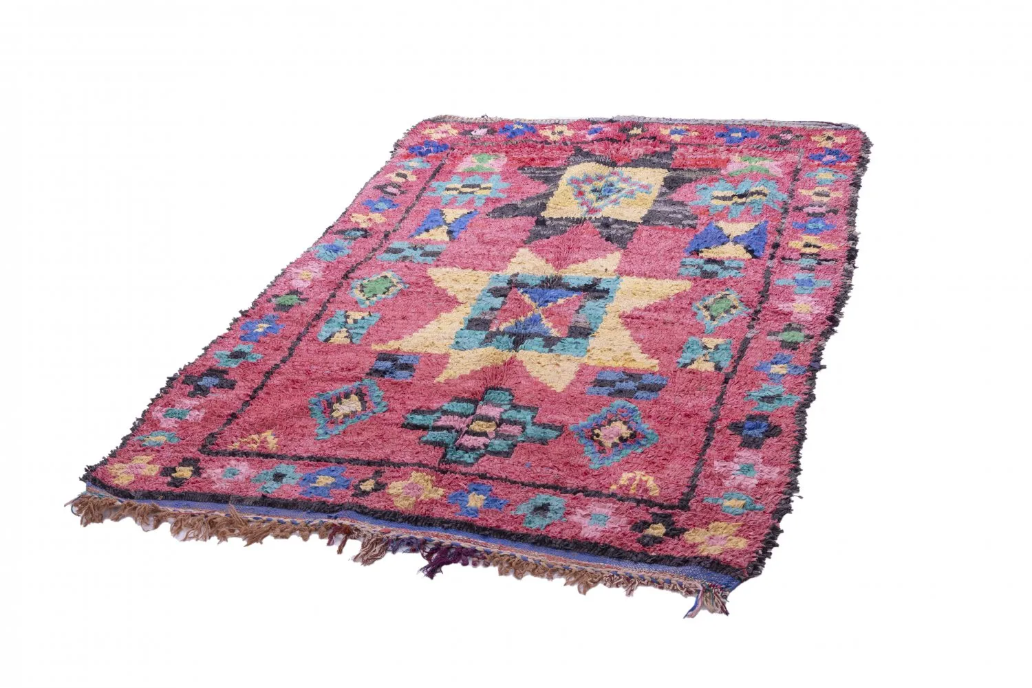 Moroccan Berber rug Boucherouite 225 x 135 cm