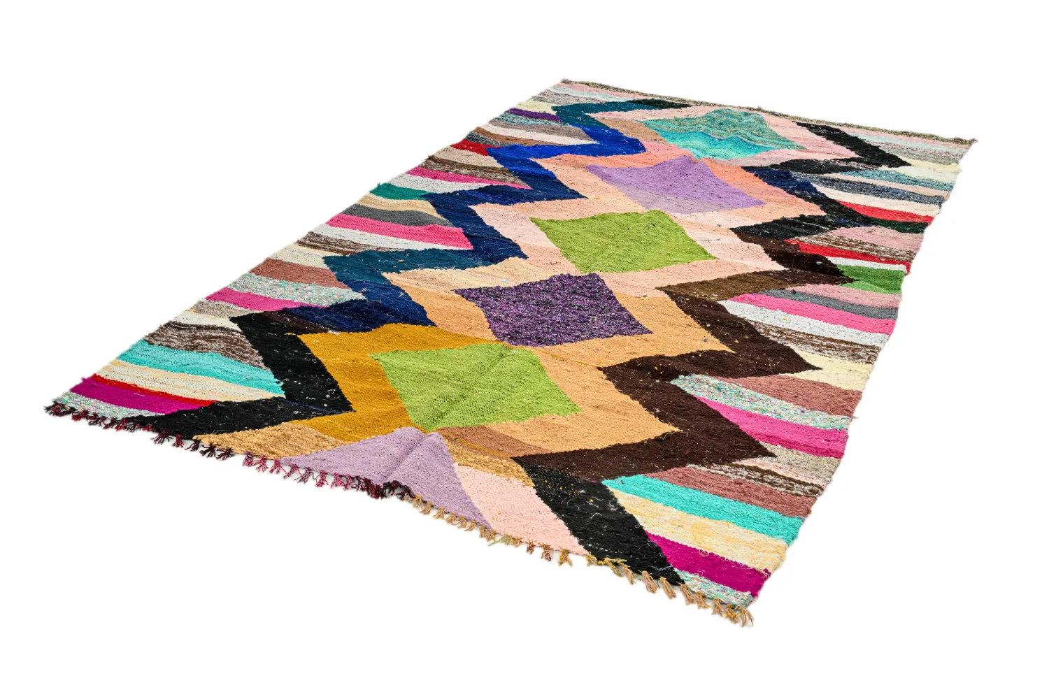 Moroccan Berber rug Boucherouite 155 x 260 cm