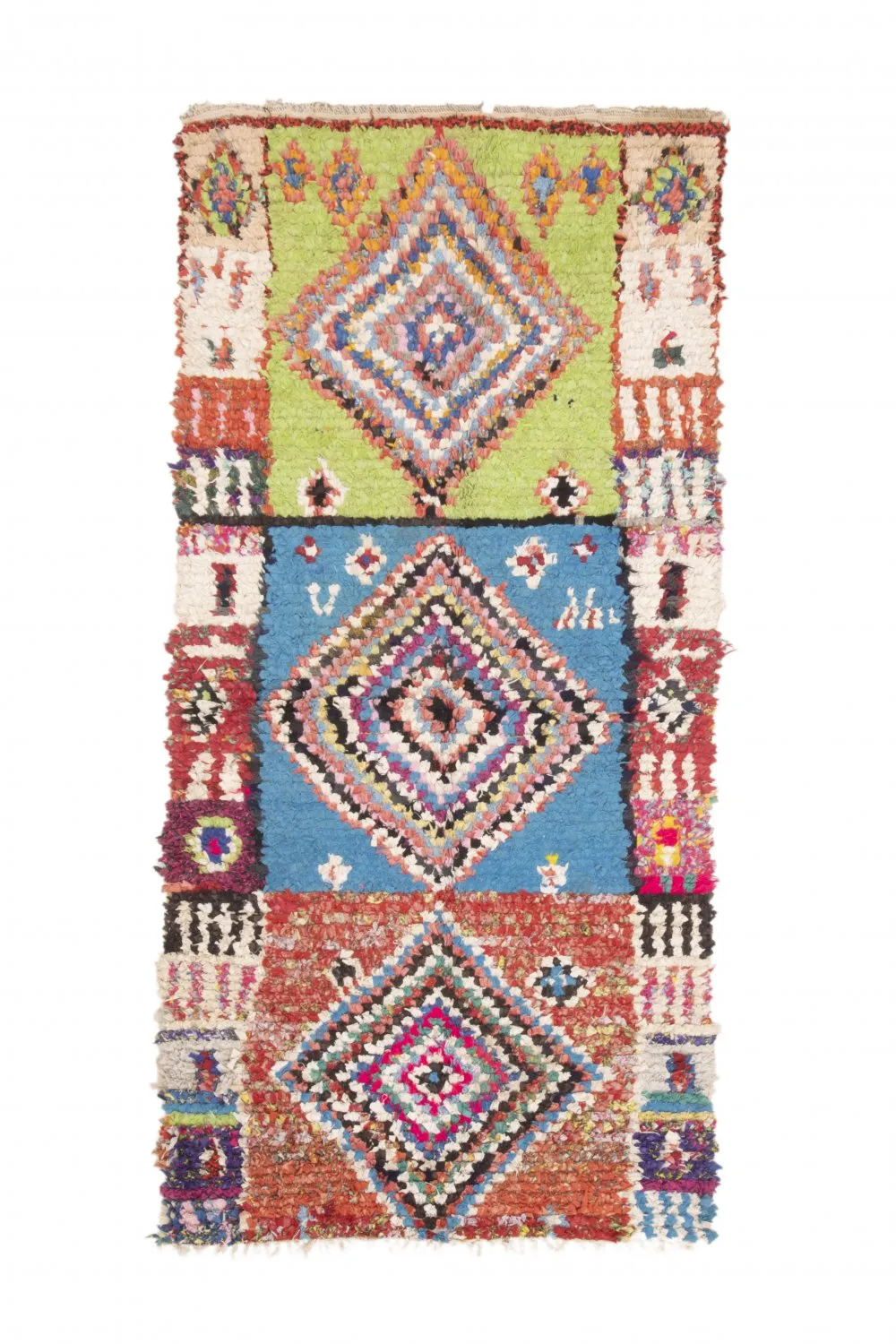 Moroccan Berber rug Boucherouite 205 x 100 cm