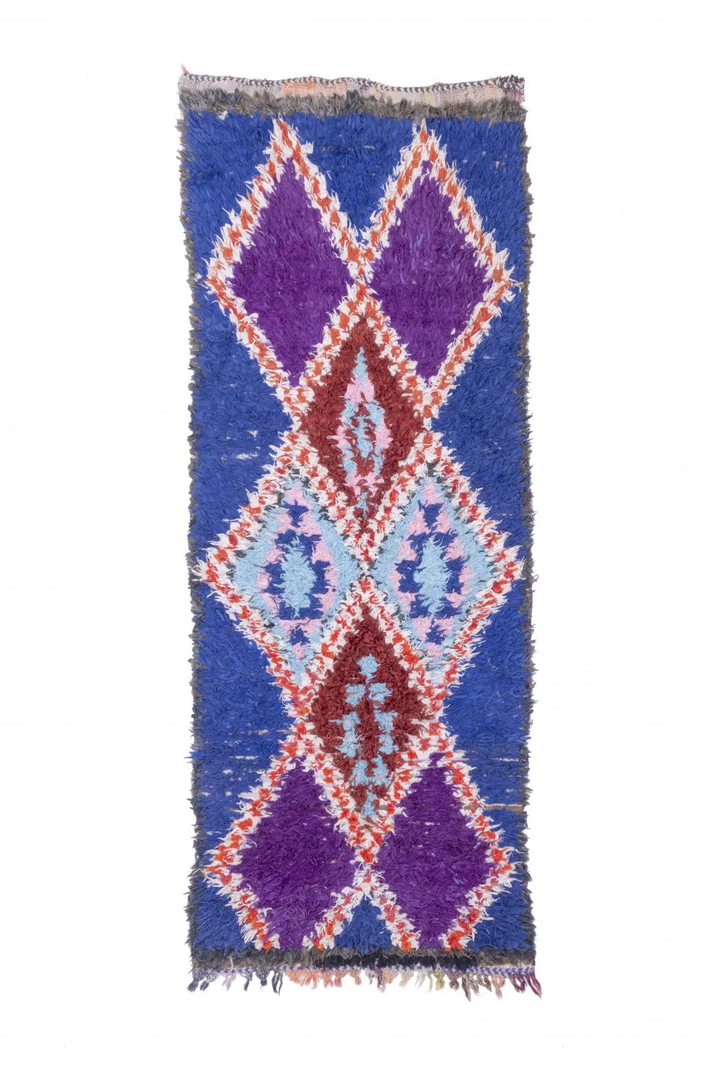 Moroccan Berber rug Boucherouite 235 x 90 cm