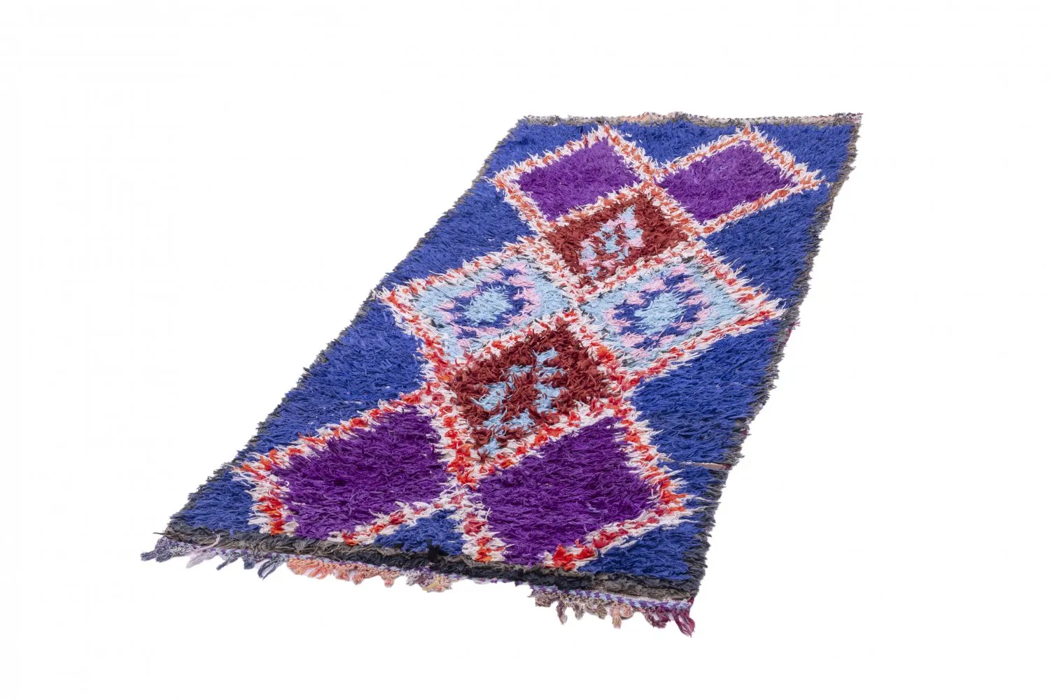 Moroccan Berber rug Boucherouite 235 x 90 cm