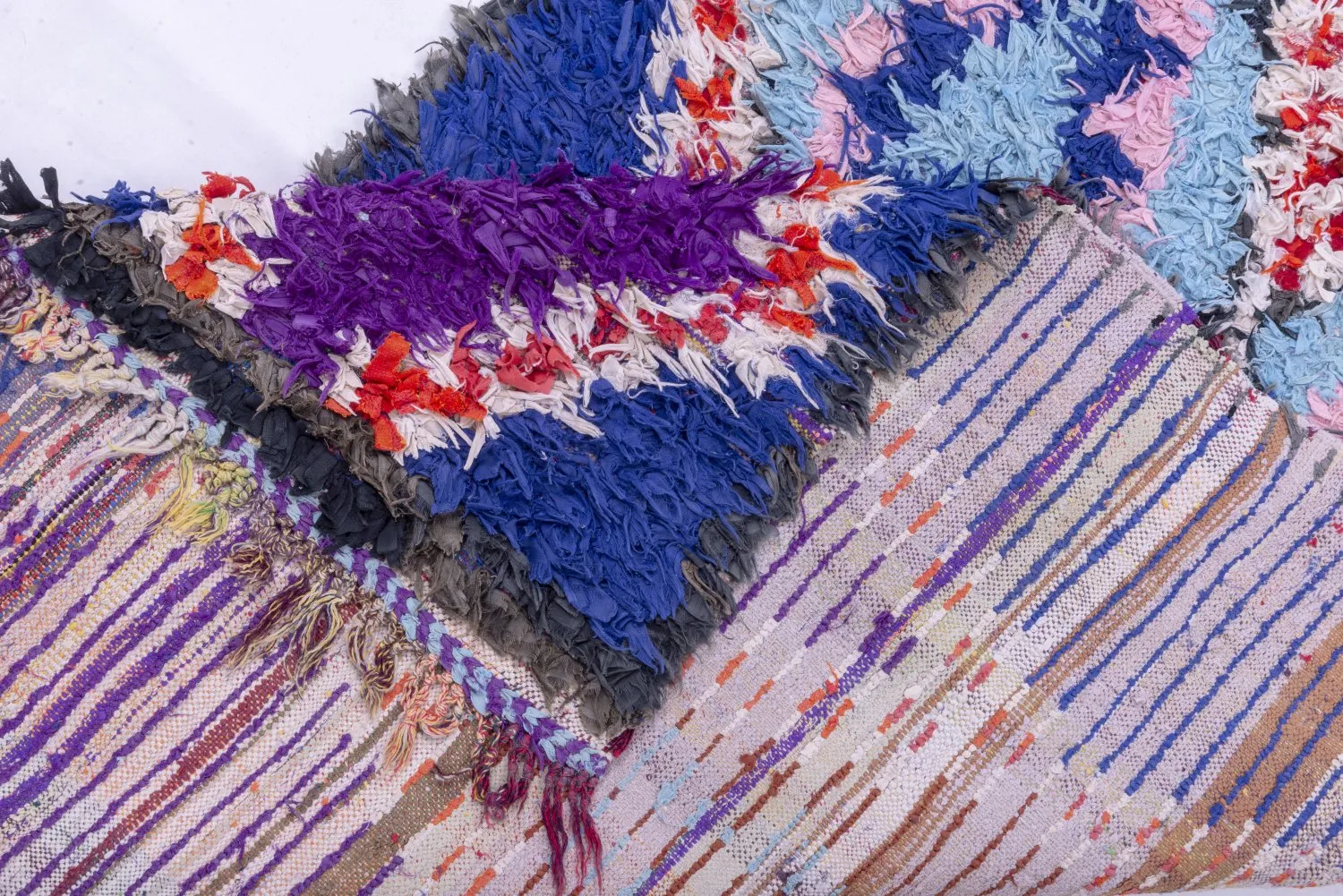 Moroccan Berber rug Boucherouite 235 x 90 cm