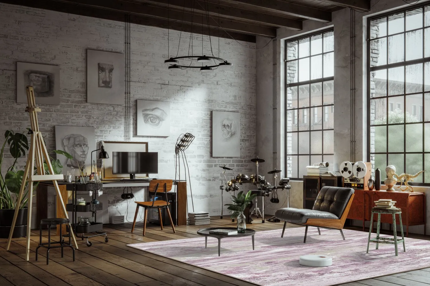 Wilton rug - Ben Arous (pink)