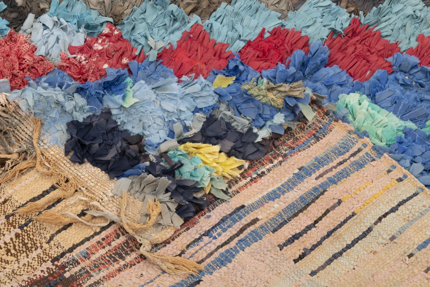 Moroccan Berber rug Boucherouite 225 x 155 cm