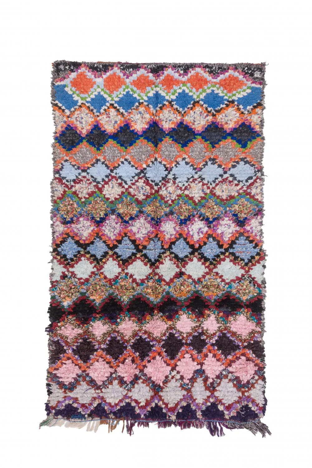 Moroccan Berber rug Boucherouite 220 x 130 cm