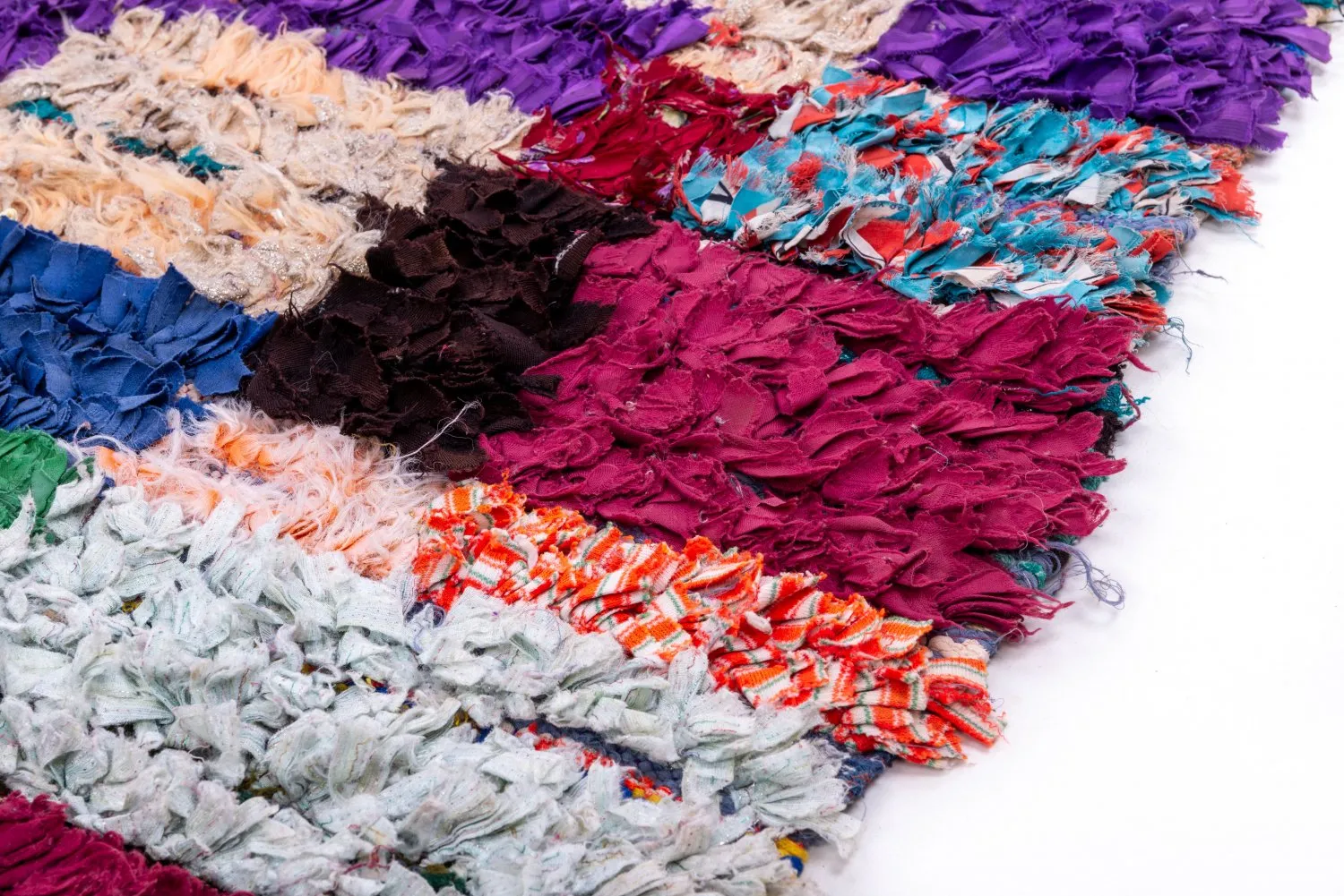 Moroccan Berber rug Boucherouite 210 x 150 cm