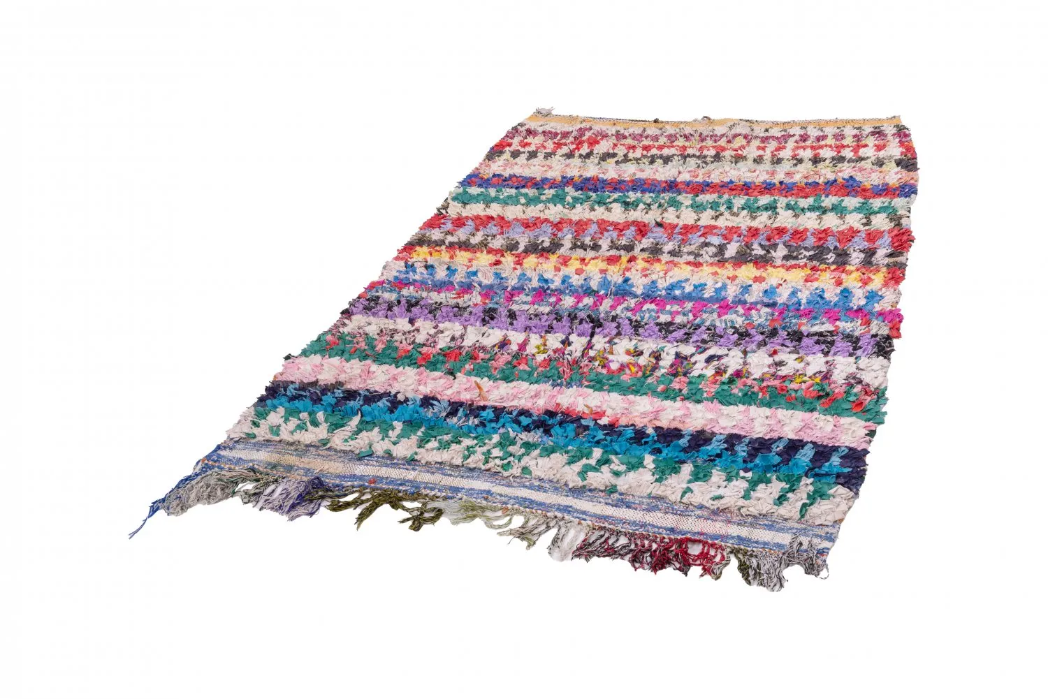 Moroccan Berber rug Boucherouite 220 x 135 cm