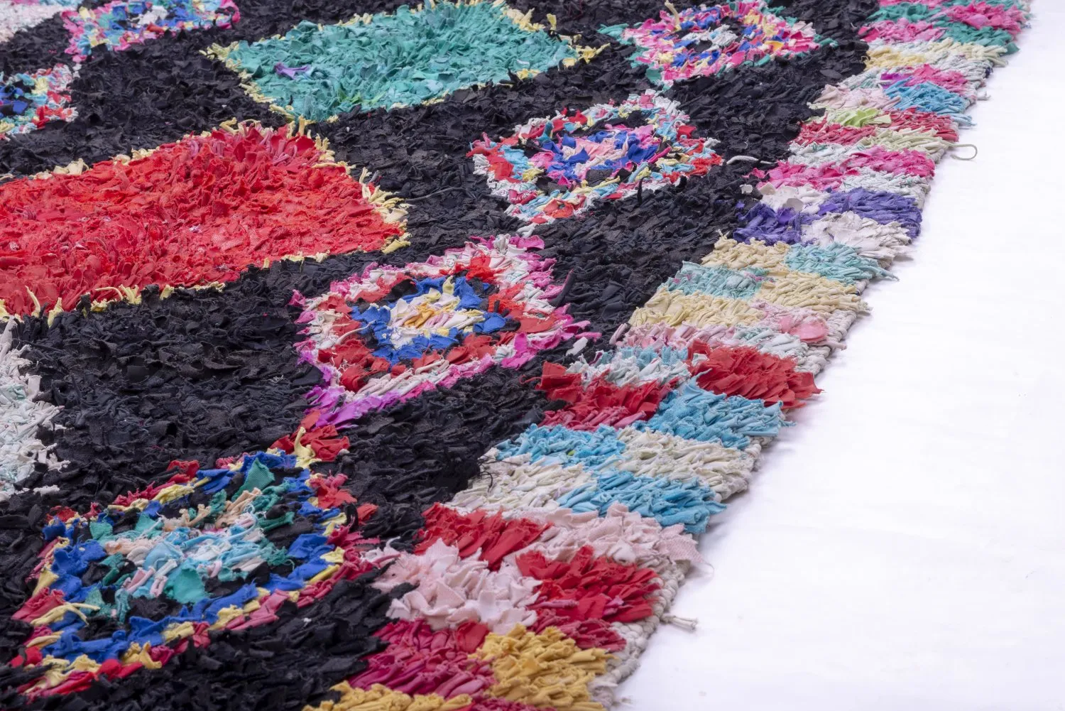 Moroccan Berber rug Boucherouite 230 x 130 cm
