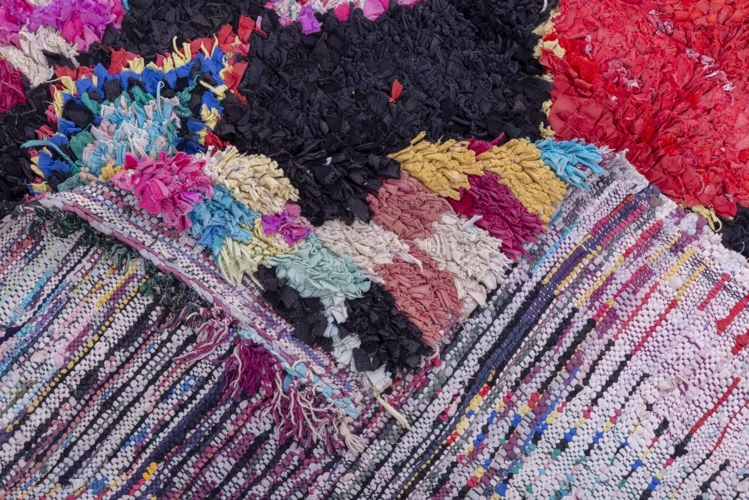 Moroccan Berber rug Boucherouite 230 x 130 cm