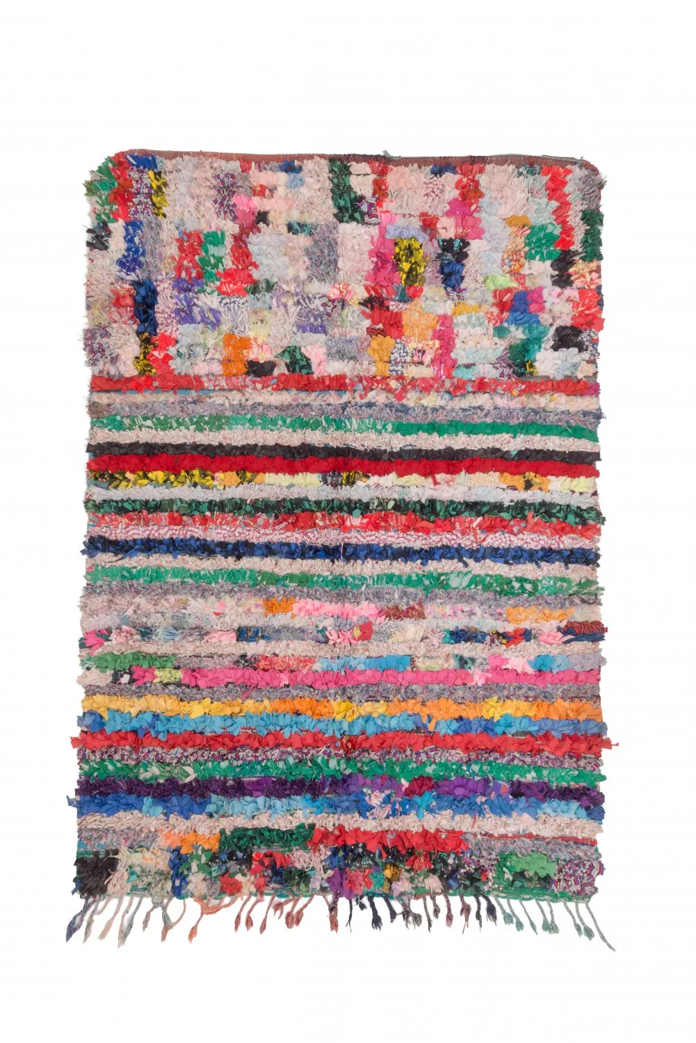 Moroccan Berber rug Boucherouite 210 x 145 cm