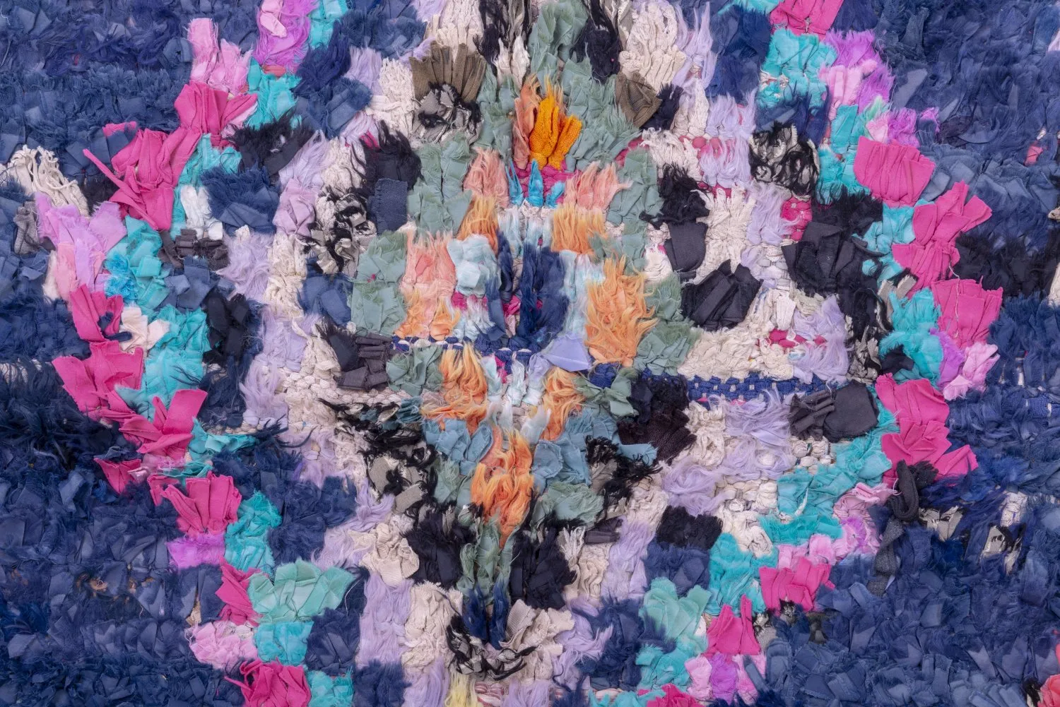 Moroccan Berber rug Boucherouite 235 x 115 cm