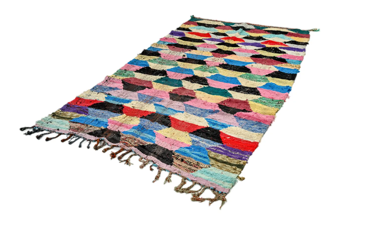 Moroccan Berber rug Boucherouite 145 x 275 cm