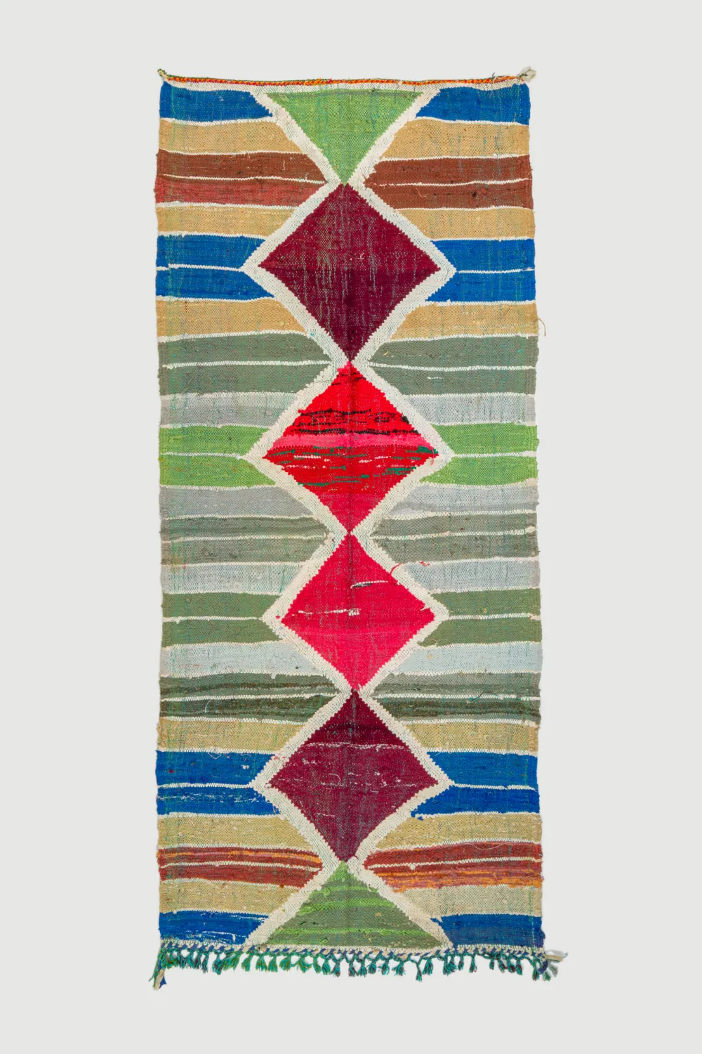 Moroccan Berber rug Boucherouite 120 x 280 cm