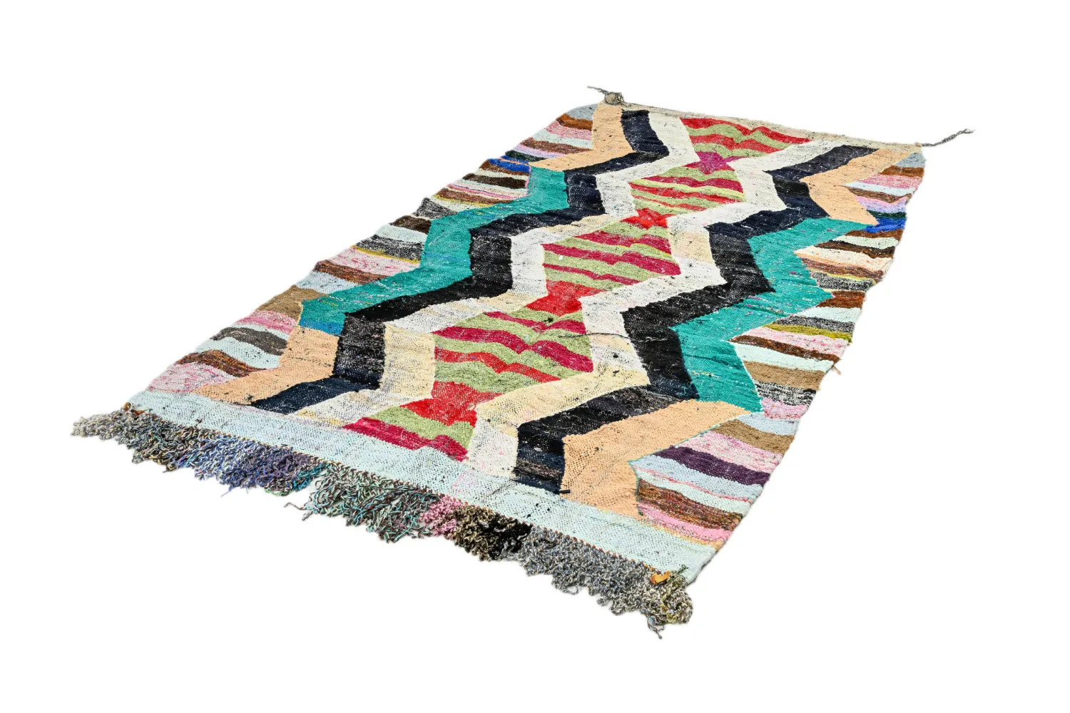 Moroccan Berber rug Boucherouite 140 x 265 cm