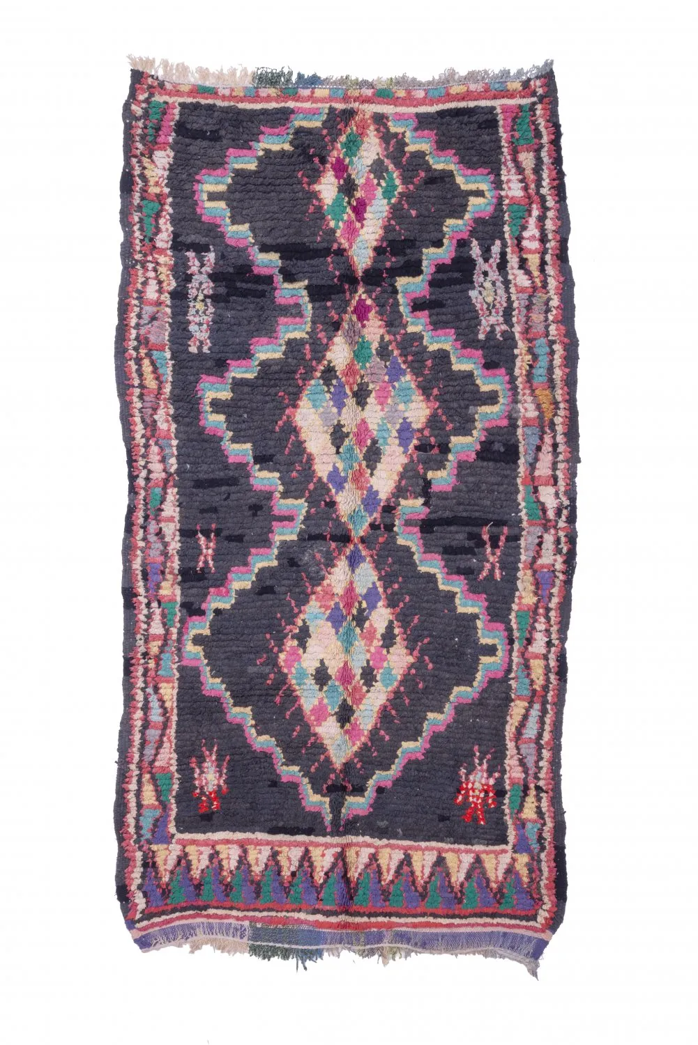 Moroccan Berber rug Boucherouite 240 x 130 cm