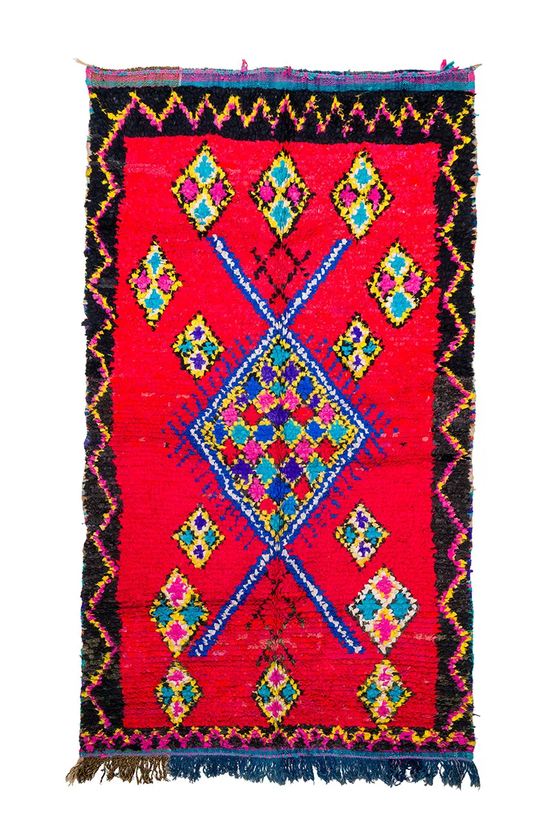 Moroccan Berber rug Boucherouite 170 x 300 cm