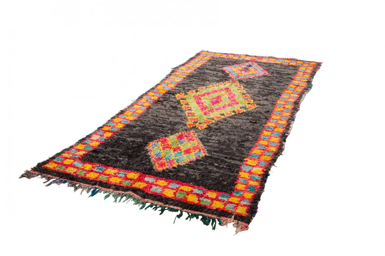 Moroccan Berber rug Boucherouite 135 x 290 cm
