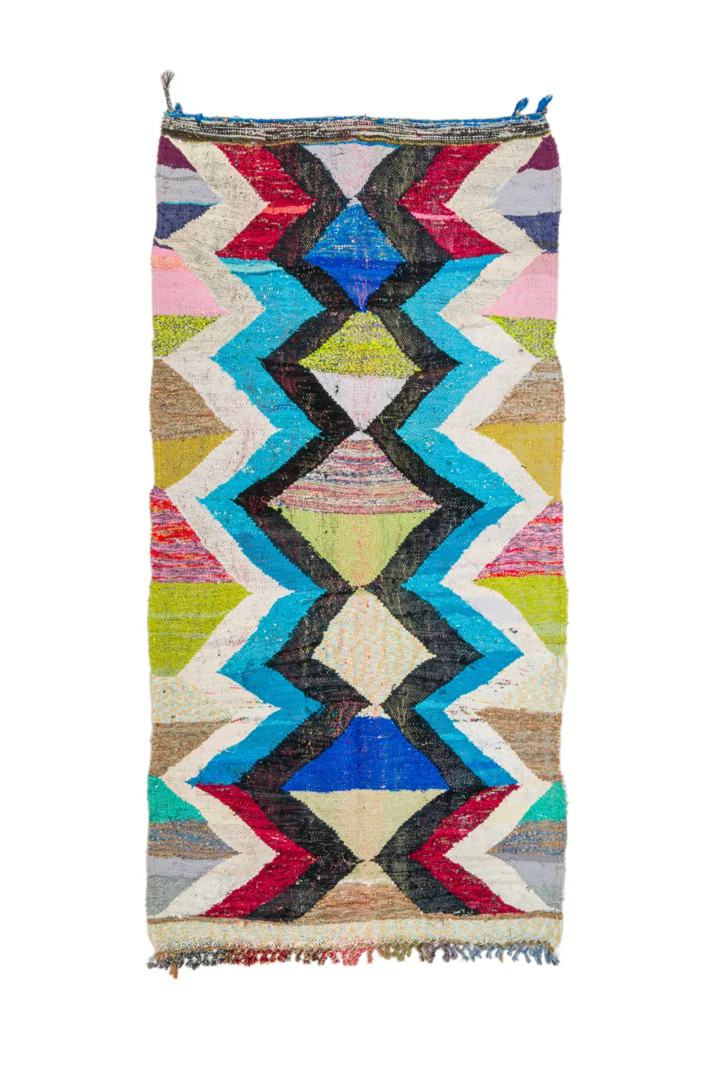Moroccan Berber rug Boucherouite 125 x 250 cm