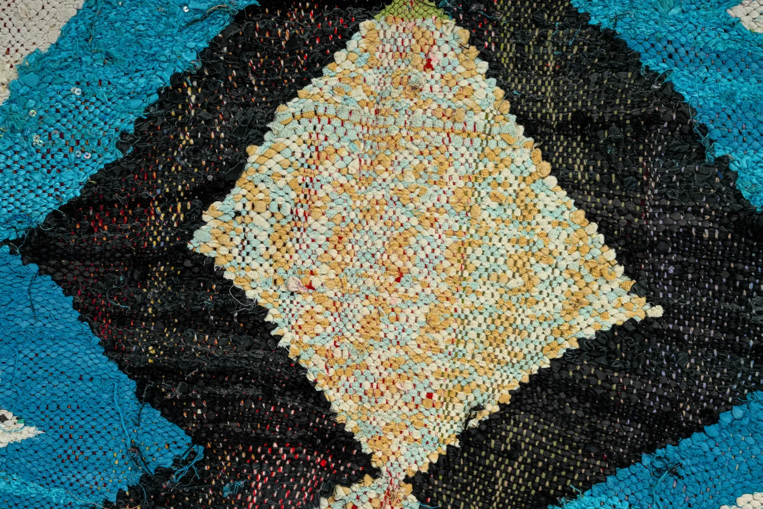 Moroccan Berber rug Boucherouite 125 x 250 cm
