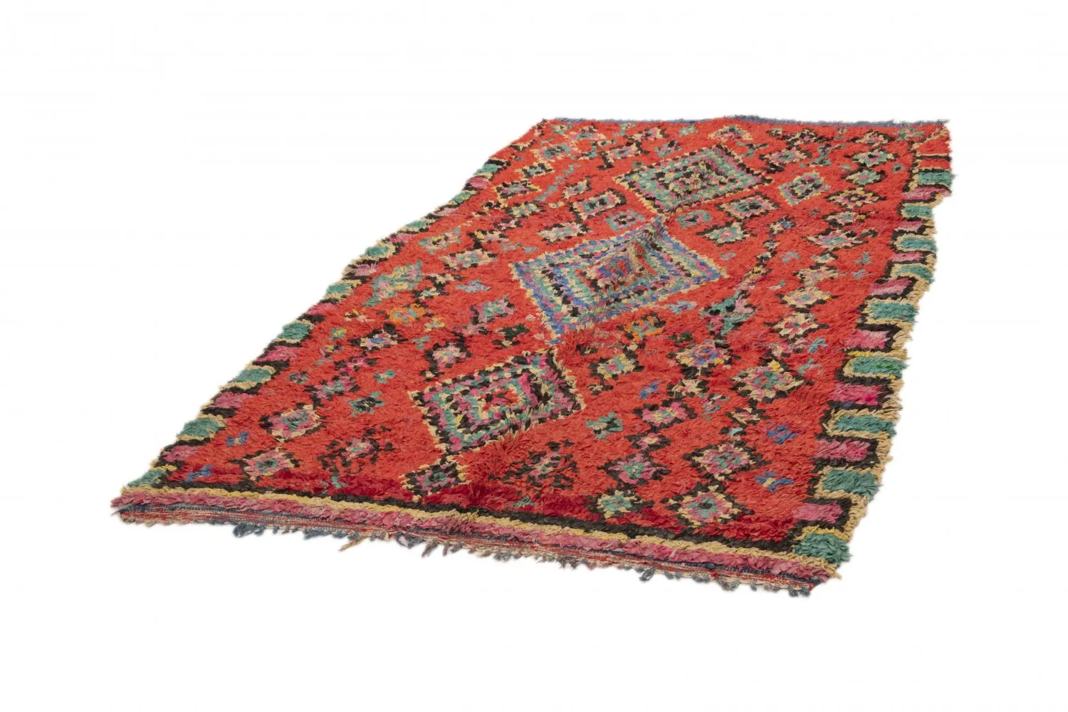 Moroccan Berber rug Boucherouite 245 x 140 cm