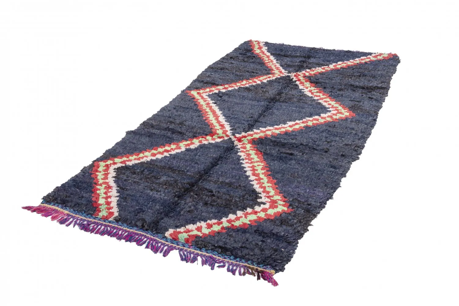 Moroccan Berber rug Boucherouite 265 x 135 cm