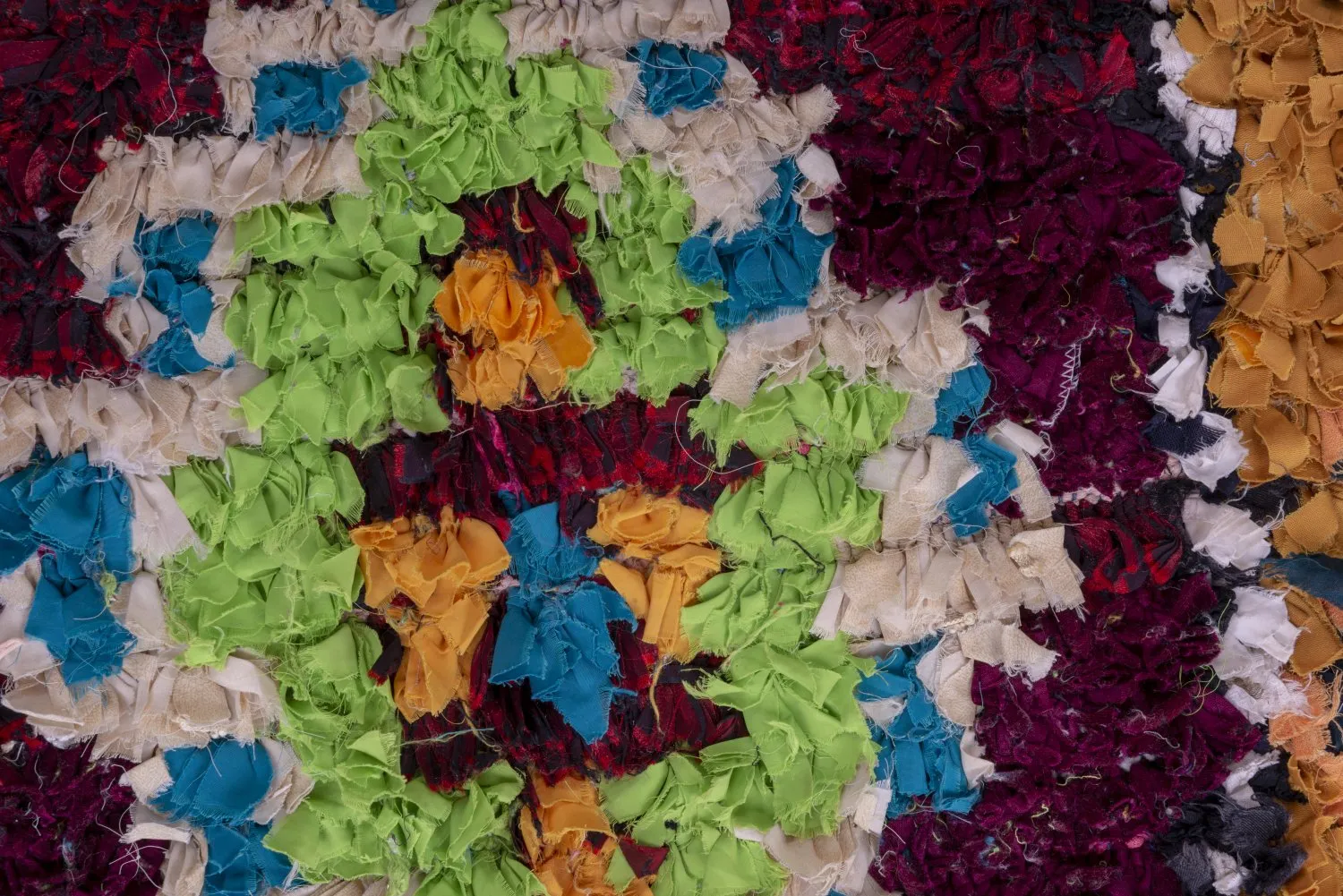 Moroccan Berber rug Boucherouite 245 x 135 cm