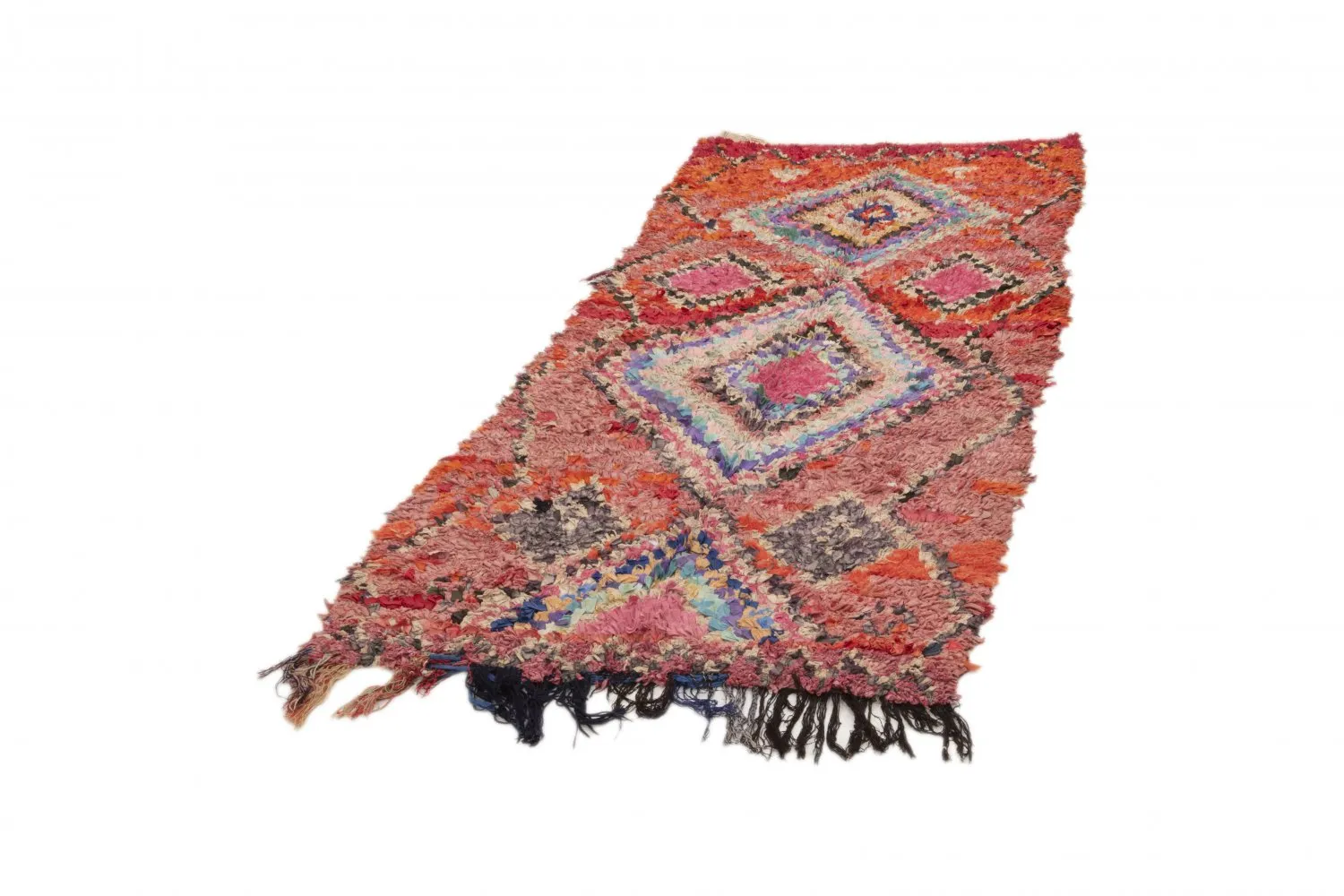 Moroccan Berber rug Boucherouite 245 x 105 cm