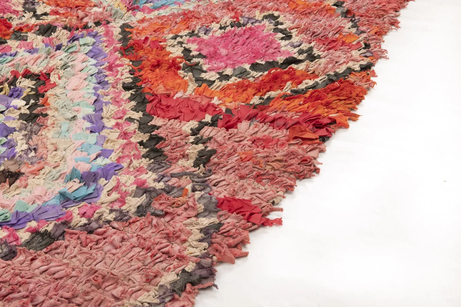 Moroccan Berber rug Boucherouite 245 x 105 cm