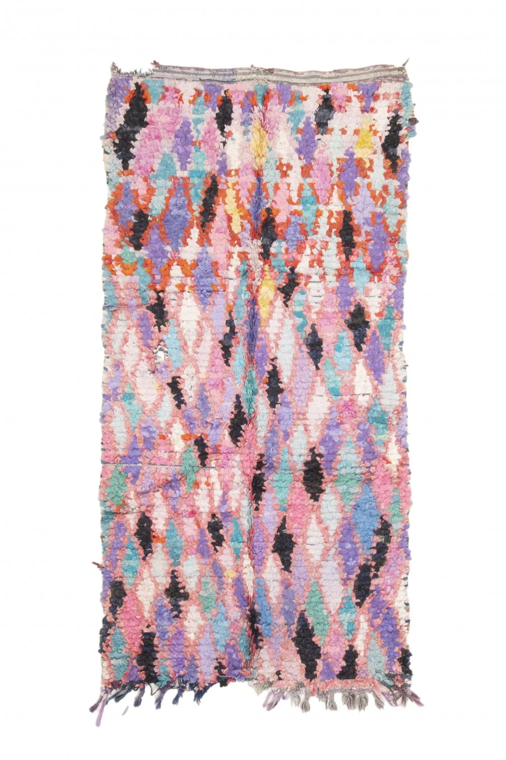 Moroccan Berber rug Boucherouite 220 x 105 cm