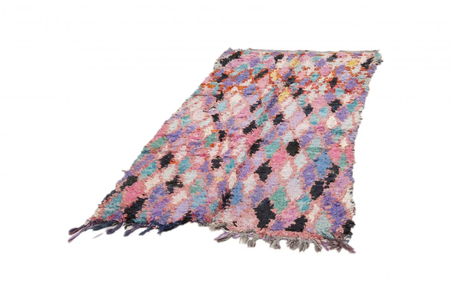 Moroccan Berber rug Boucherouite 220 x 105 cm